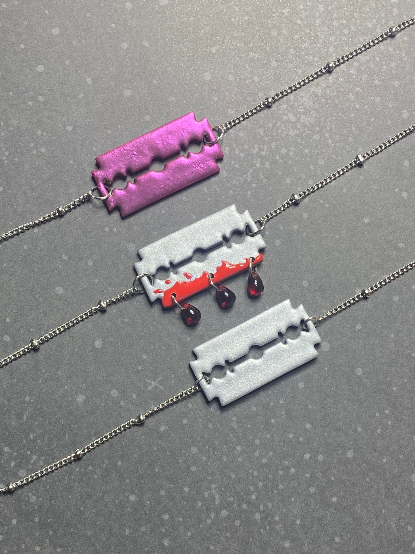 Razor Blade Choker Necklace