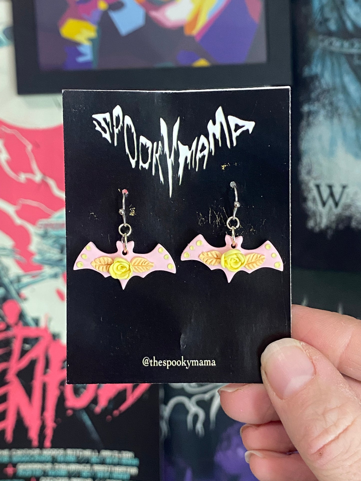 Pastel Bat Earrings
