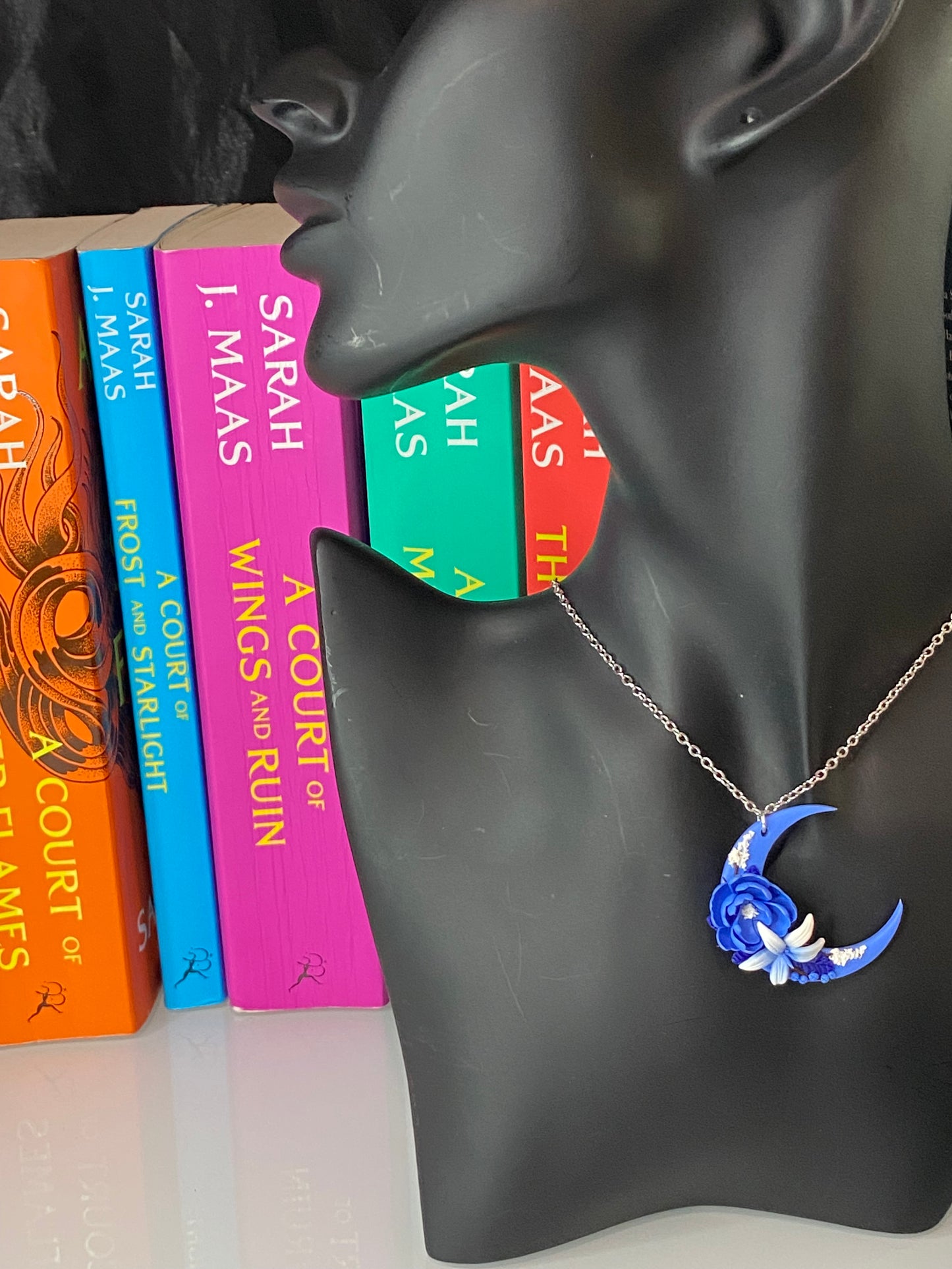 Winter Court Moon Earrings (Necklace Option)