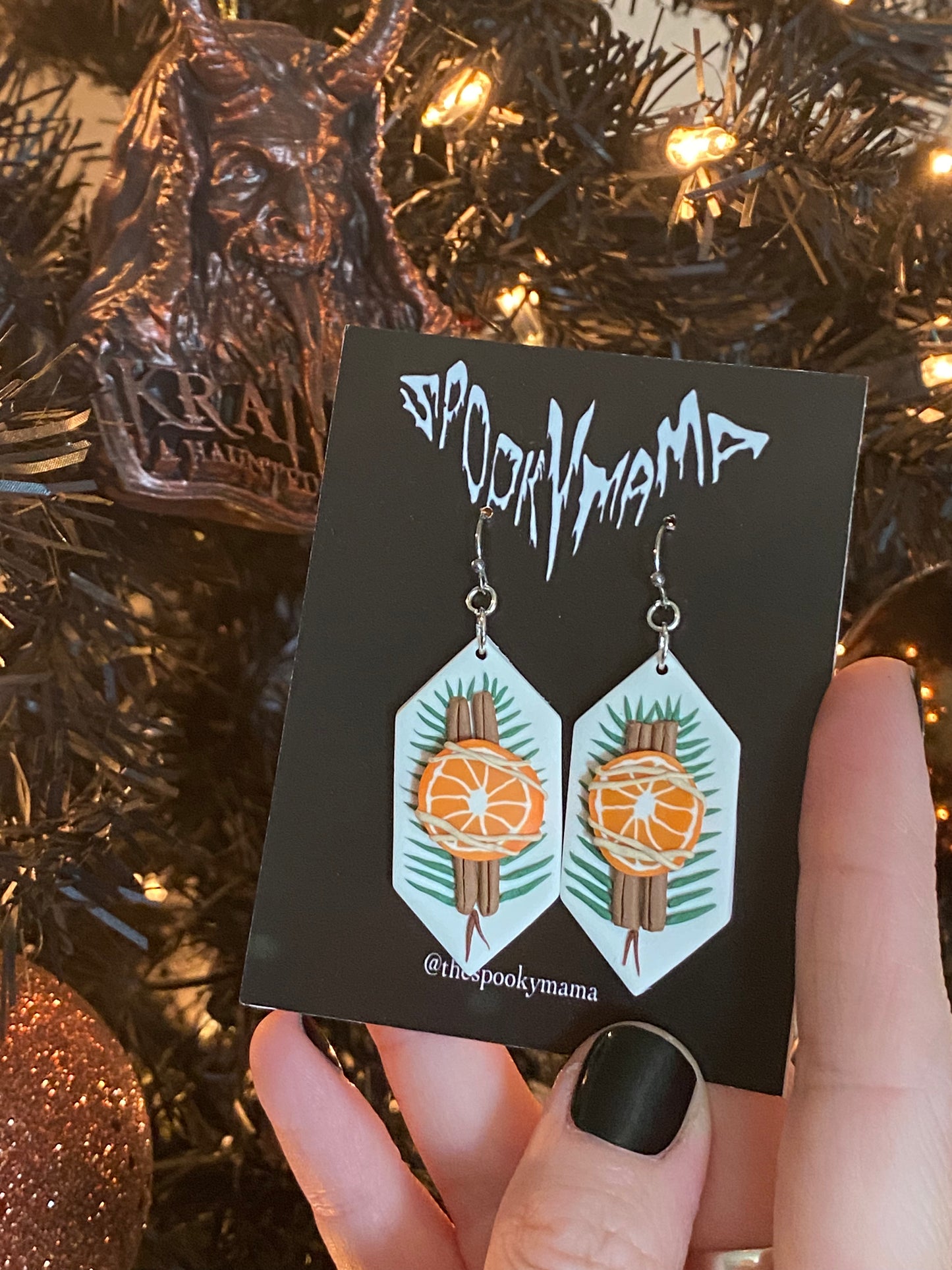 Orange Spice Diamond Earrings