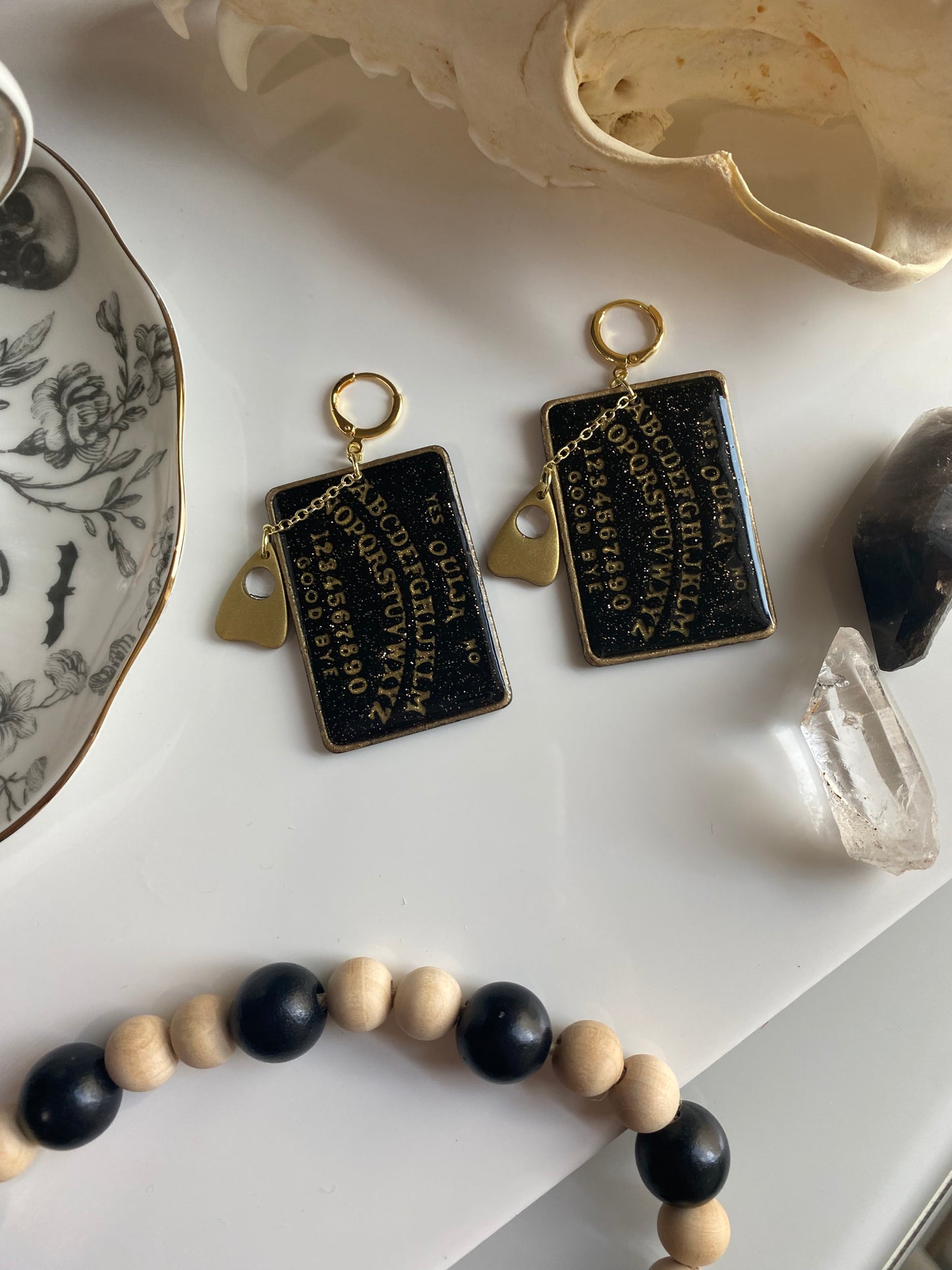 Spirit Board with planchette earrings