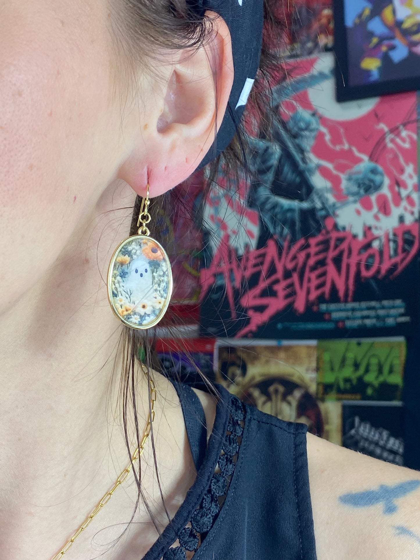 Vintage Ghost Earrings