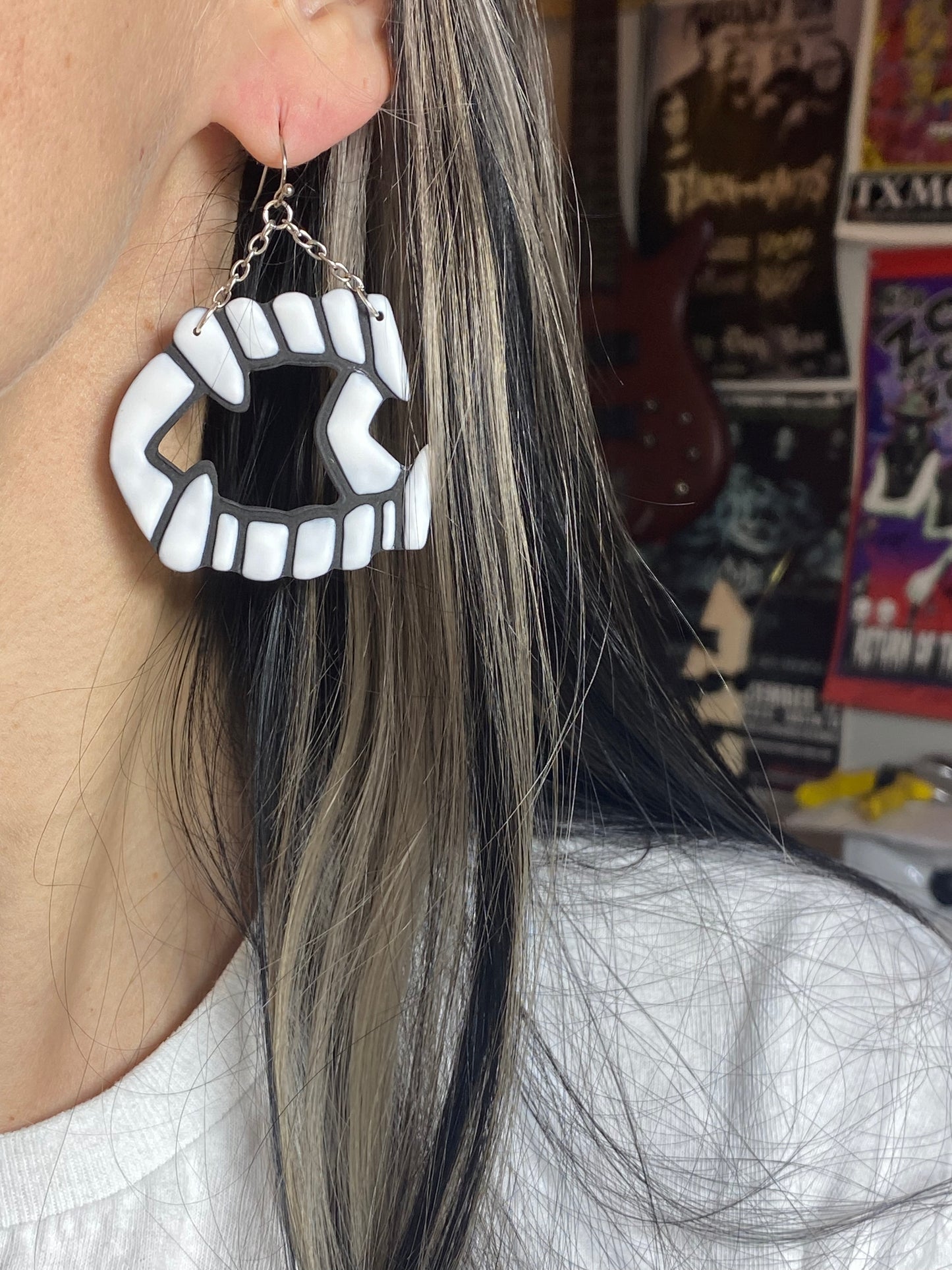 Large Vampire Fang Earrings