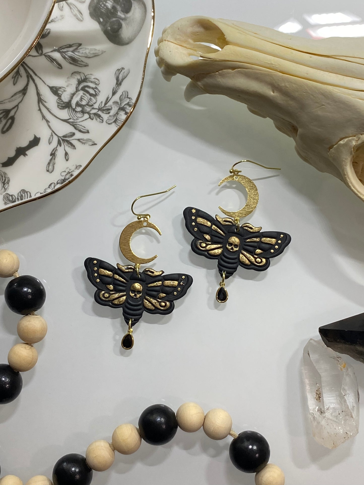 Death Moth Earrings