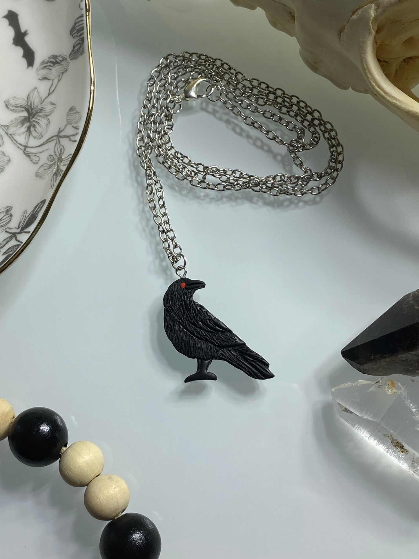 Raven Pendant Necklace