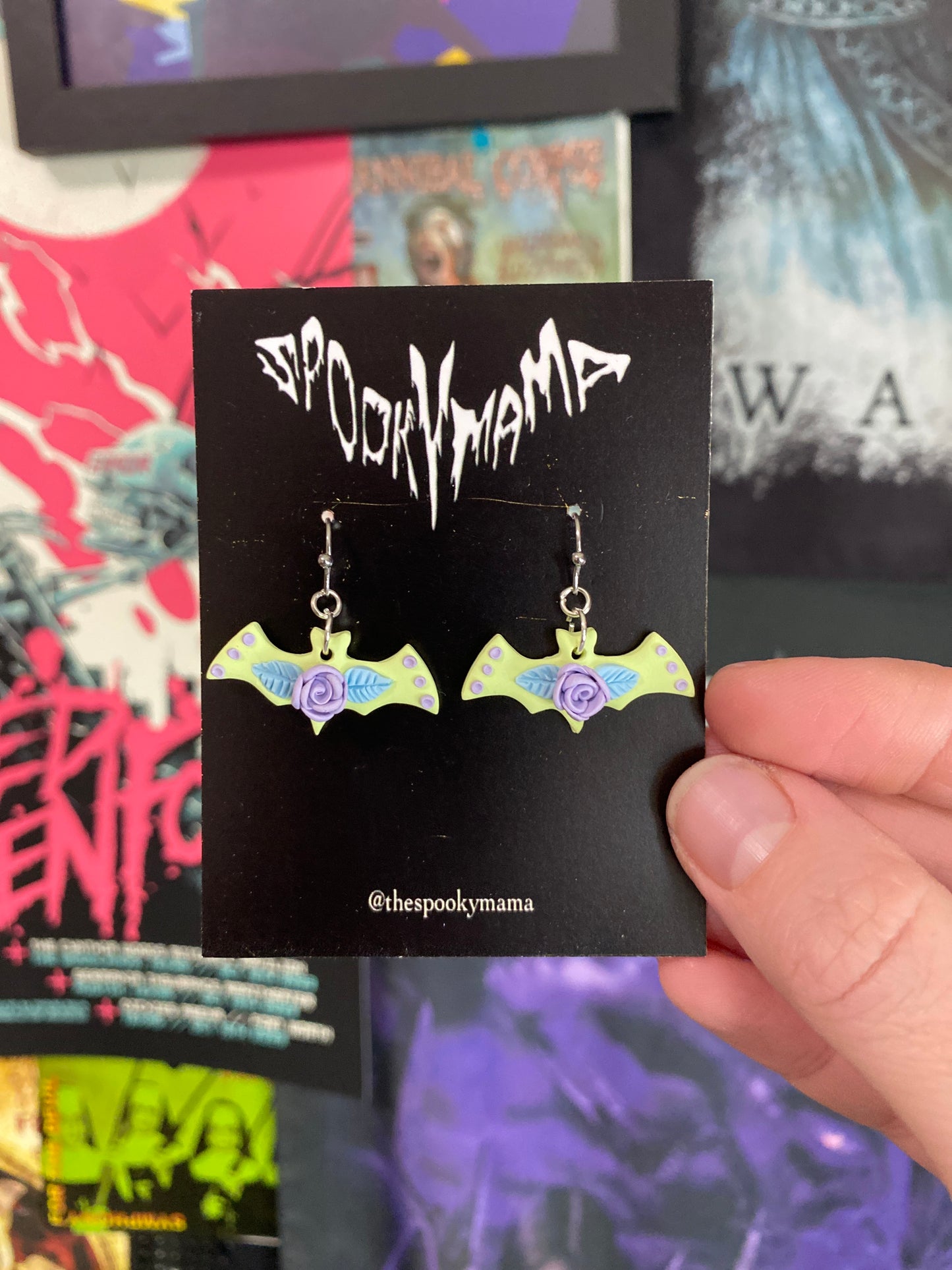 Pastel Bat Earrings