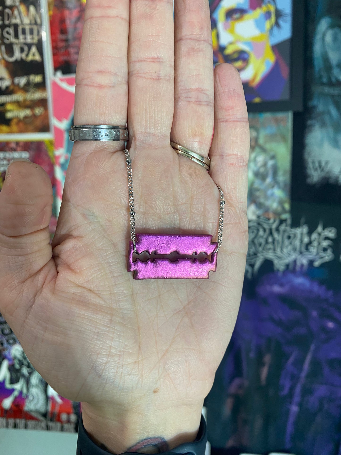 Razor Blade Choker Necklace
