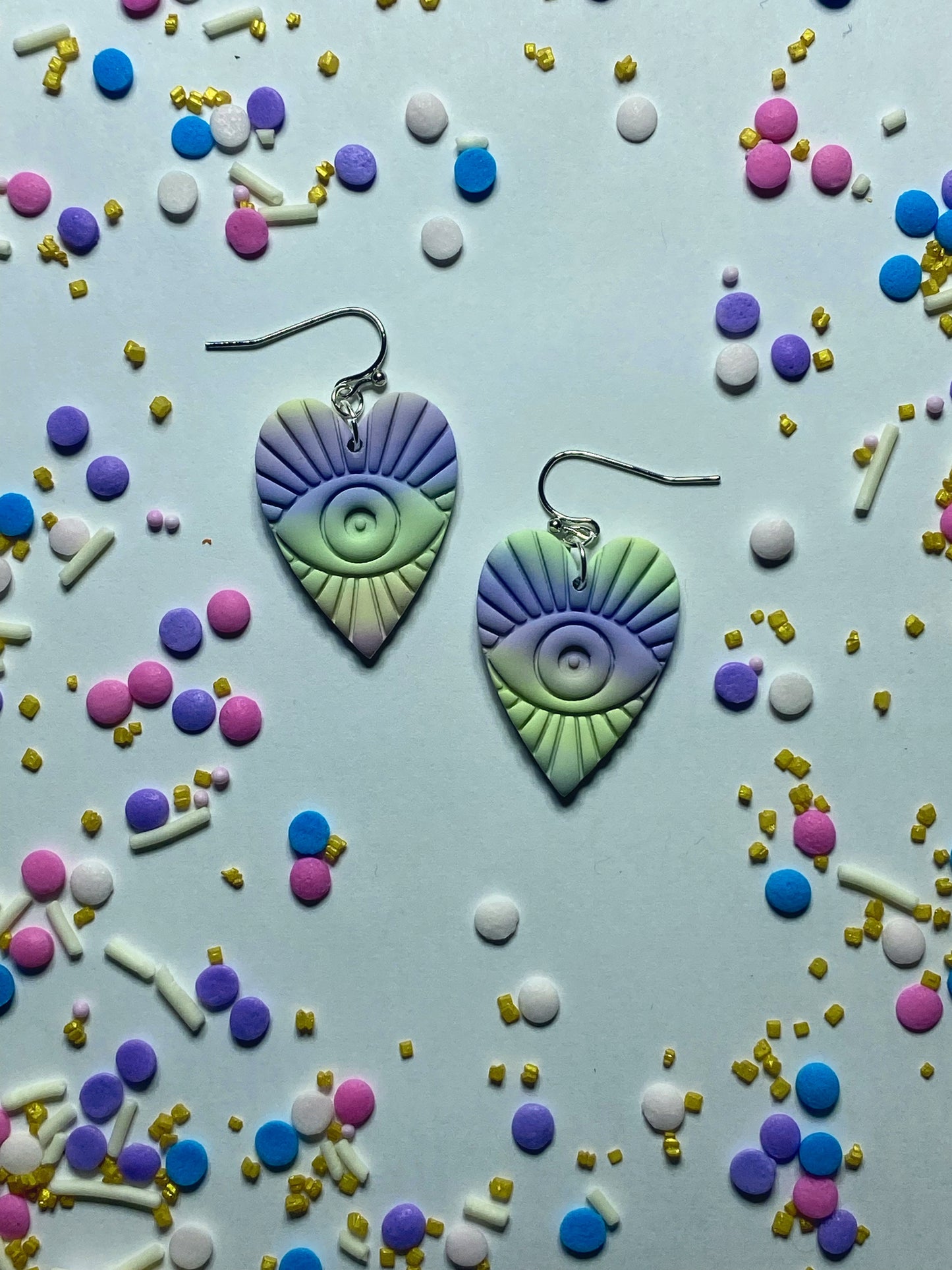 Rainbow Heart Earrings
