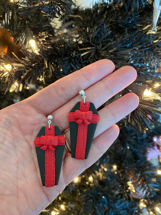 Gift Wrapped Coffins Earrings