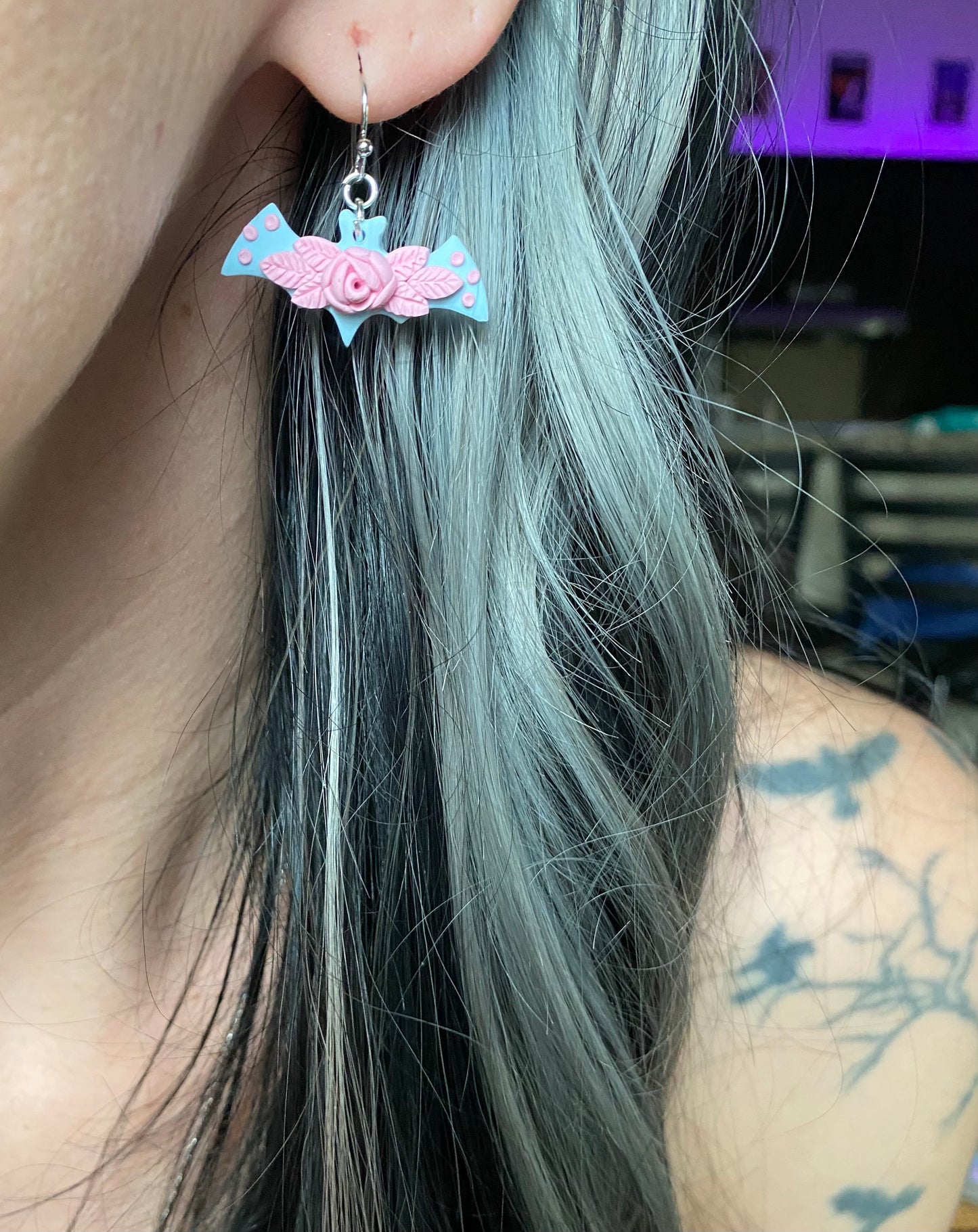 Pastel Bat Earrings