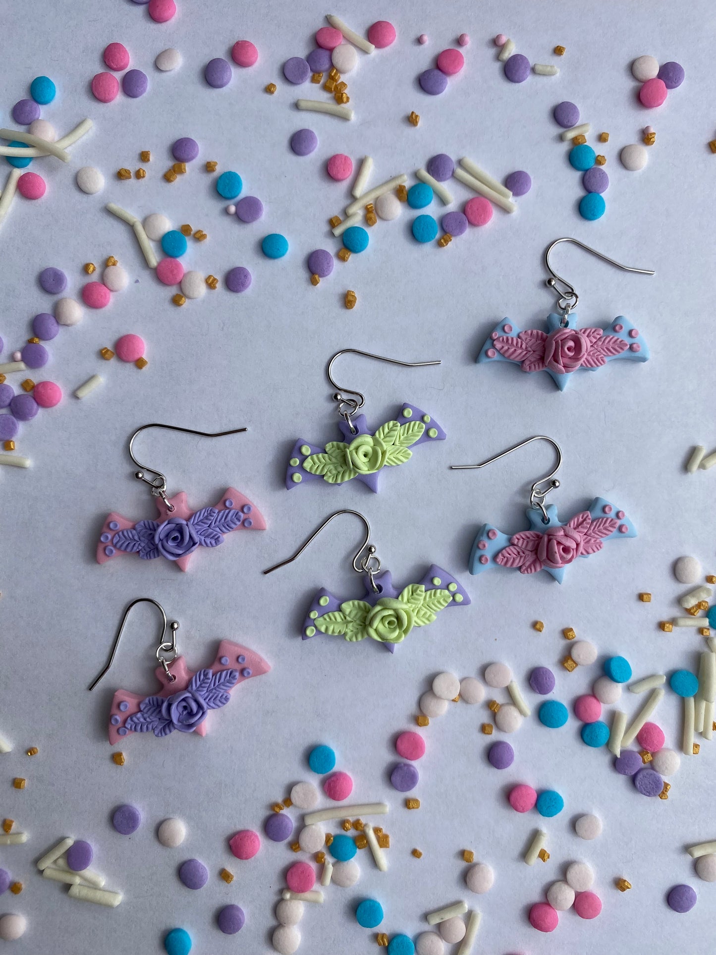 Pastel Bat Earrings