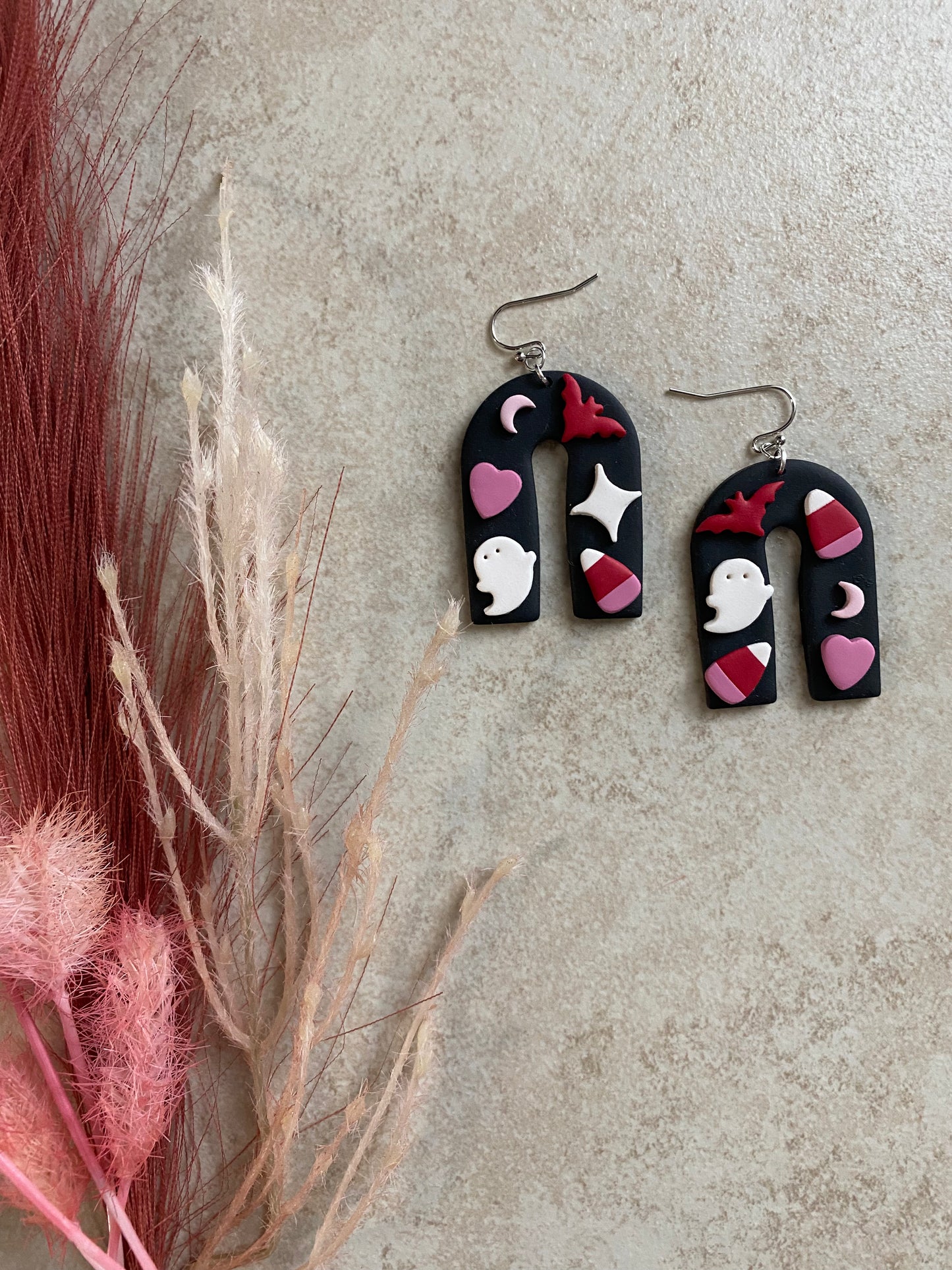 Spooky Valentine Arch Earrings