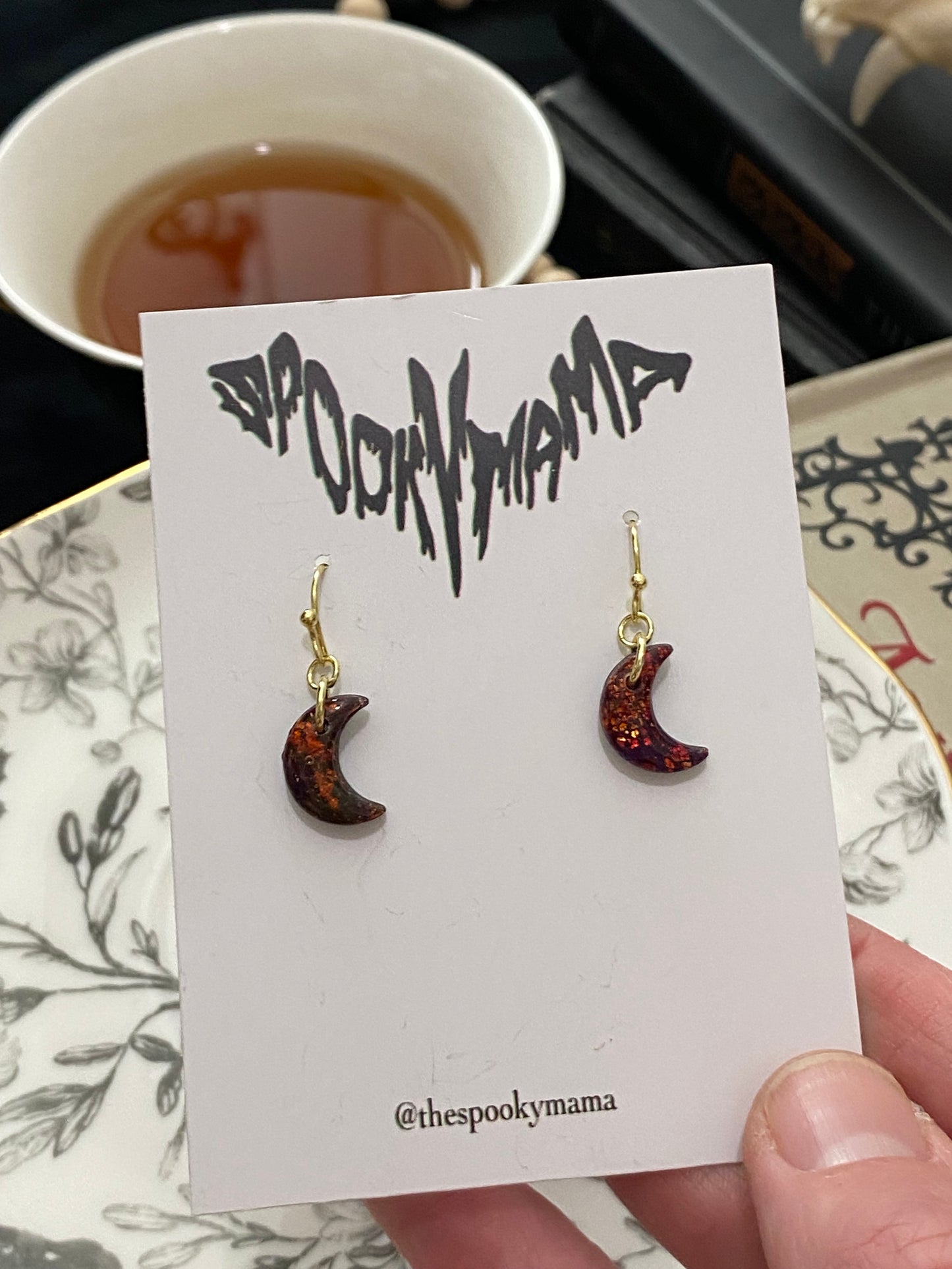 Autumn Mini Moon Earrings