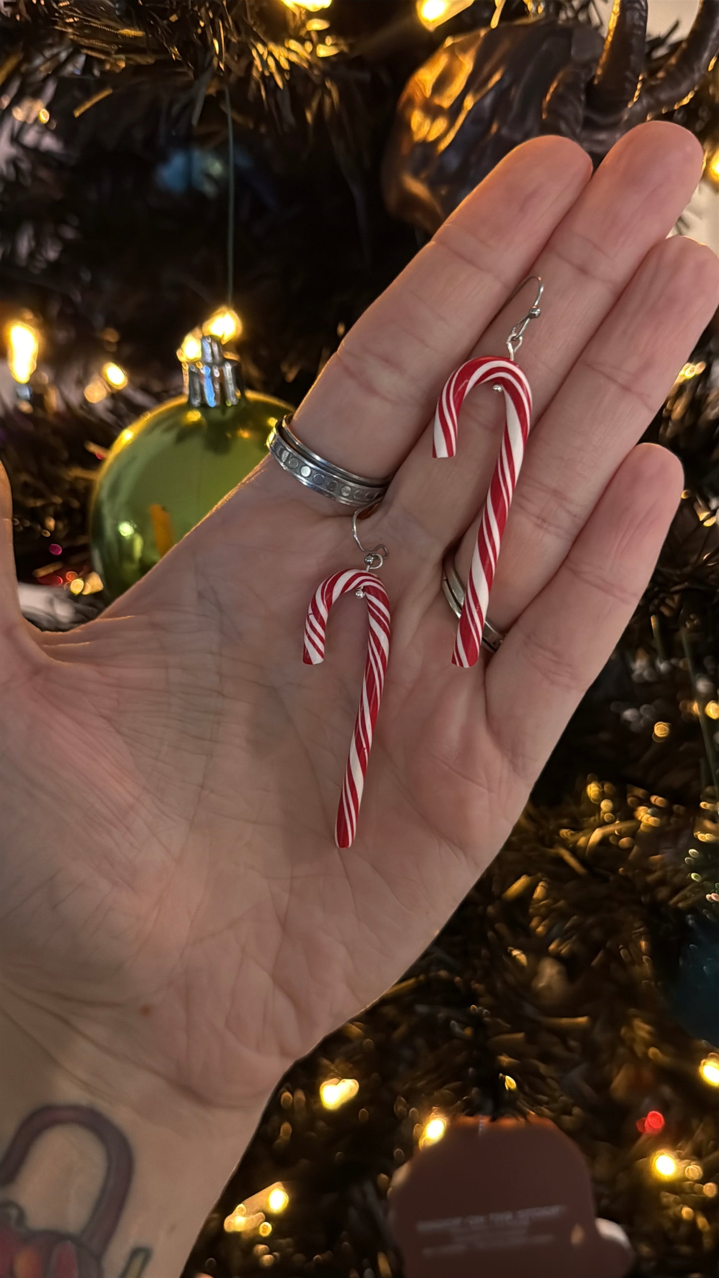 Candy Cane Earrings and Necklace