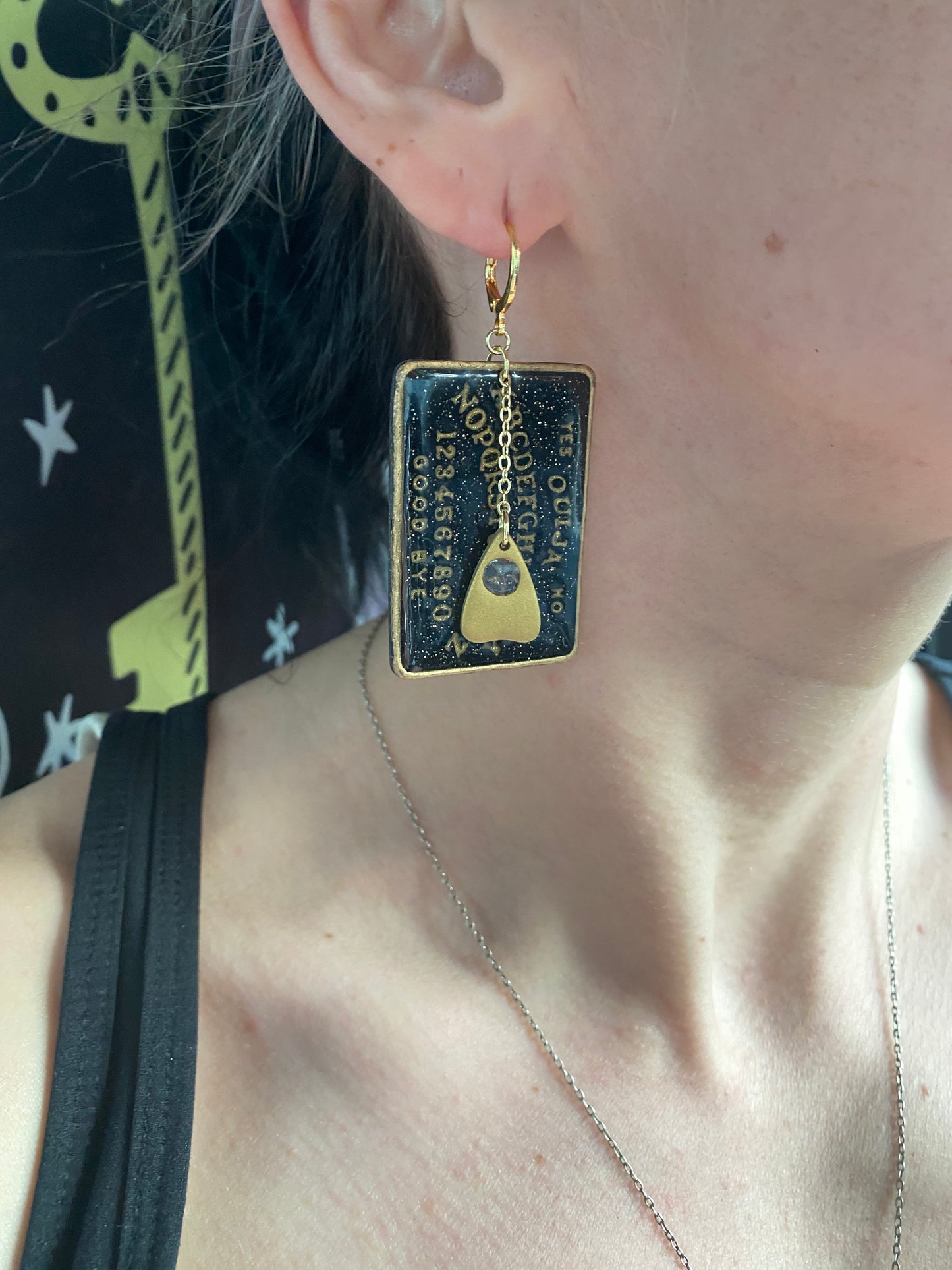 Spirit Board with planchette earrings