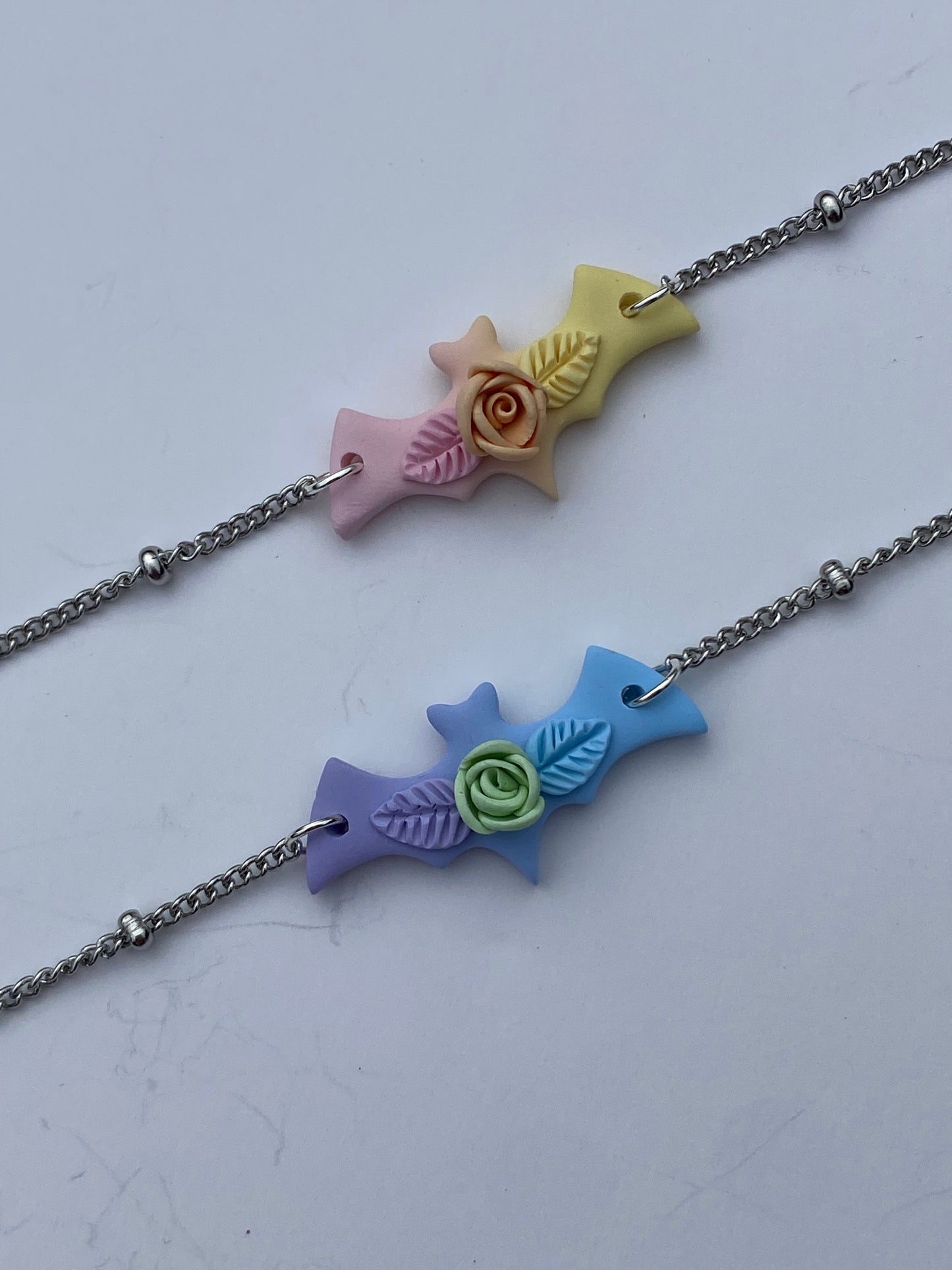 Pastel Gradient Bat Necklace