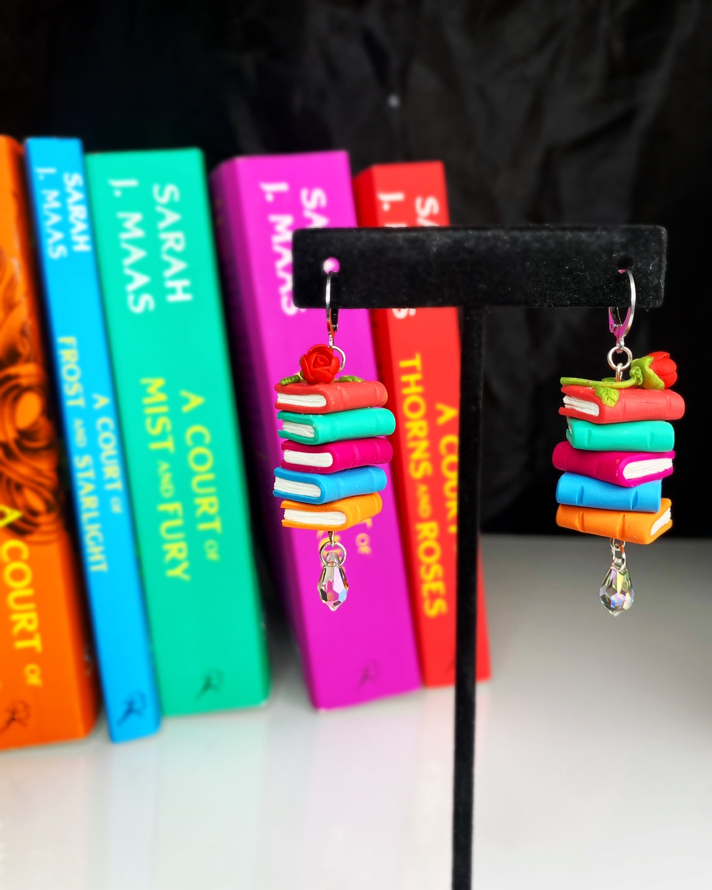 The Book Collector Earrings (Necklace Option)