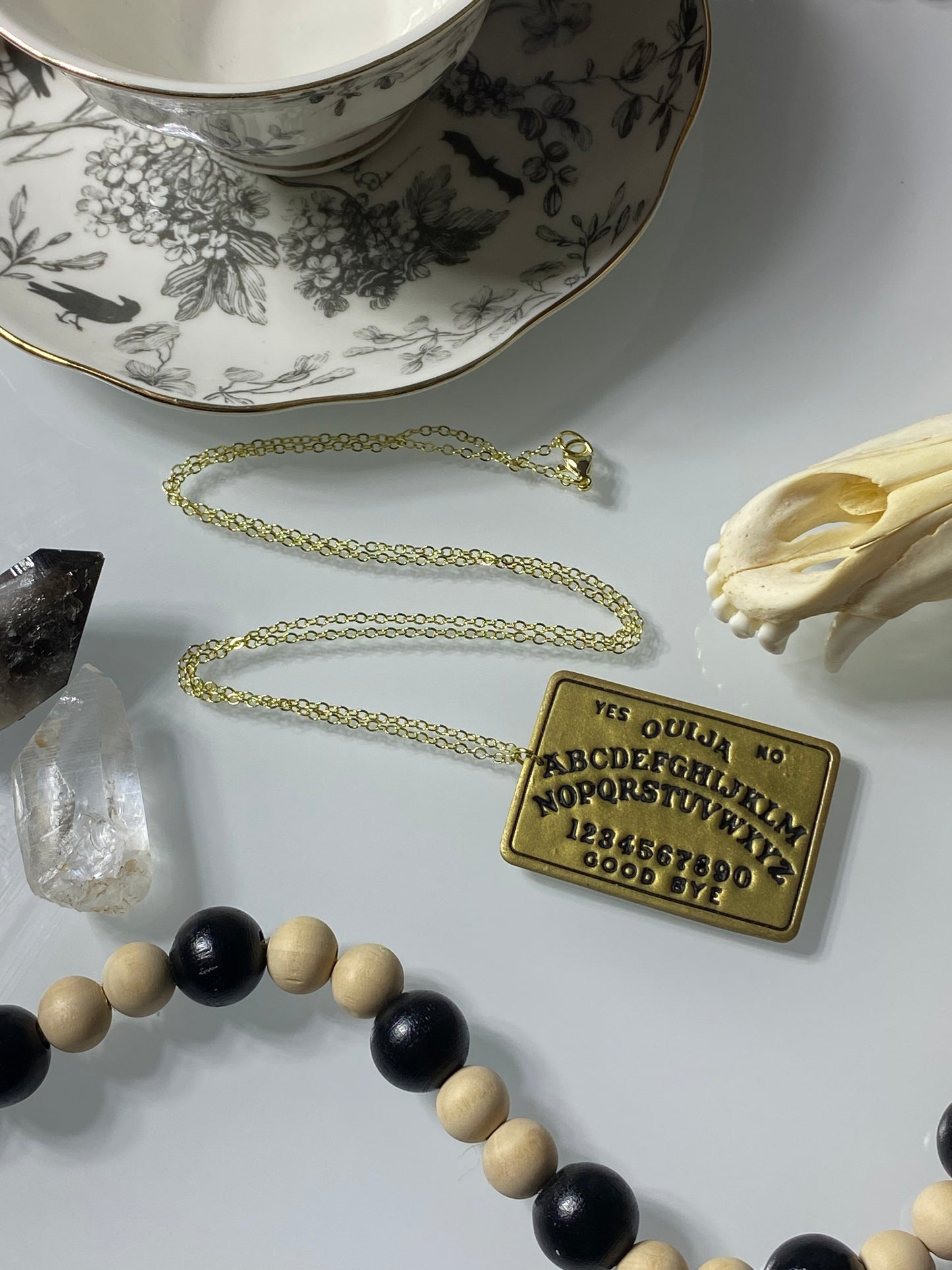 Gold Spirit Board Pendant Necklace