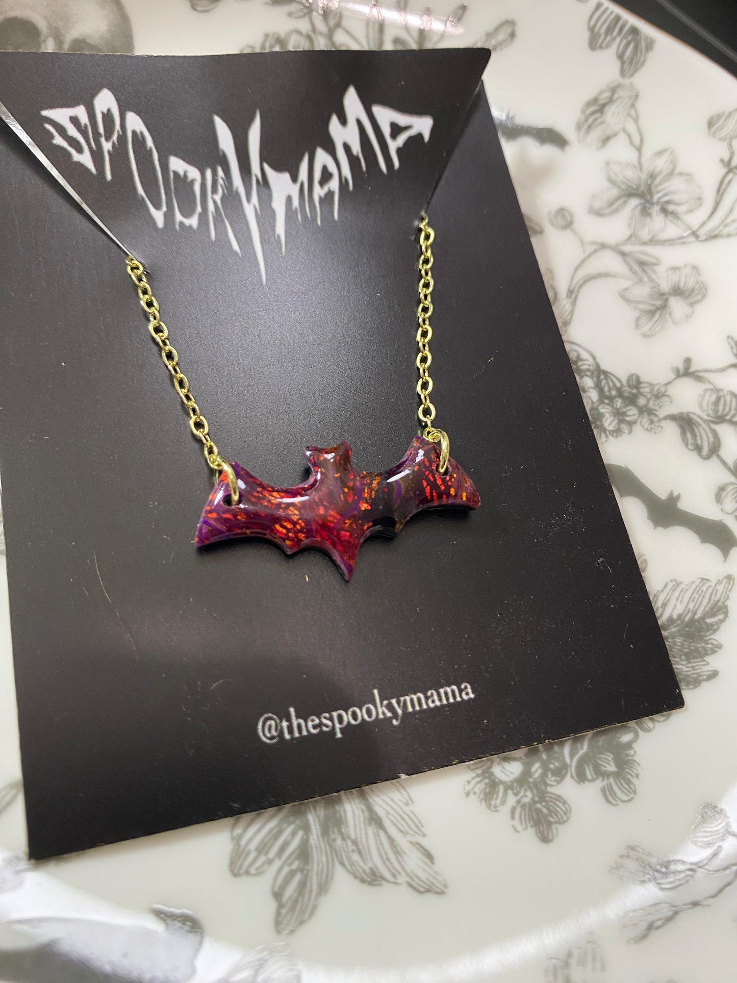 Autumn Bat Necklace