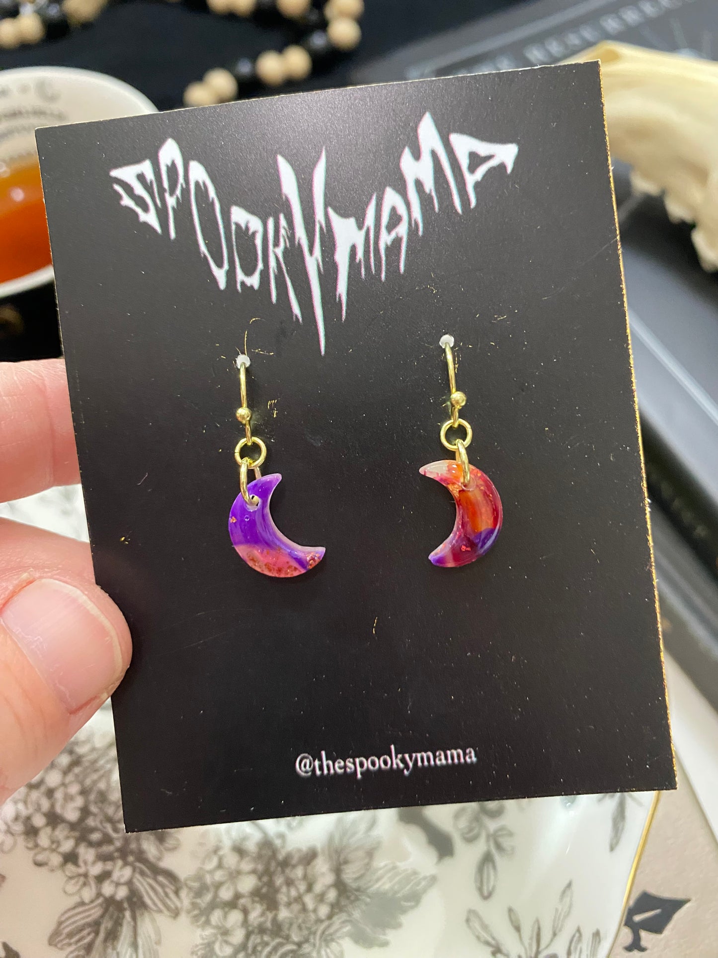 Autumn Mini Moon Earrings