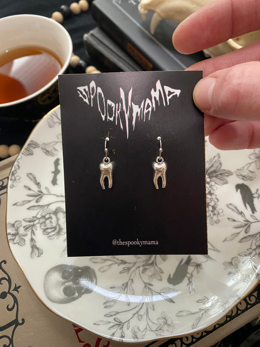 Silver Teeth Earrings