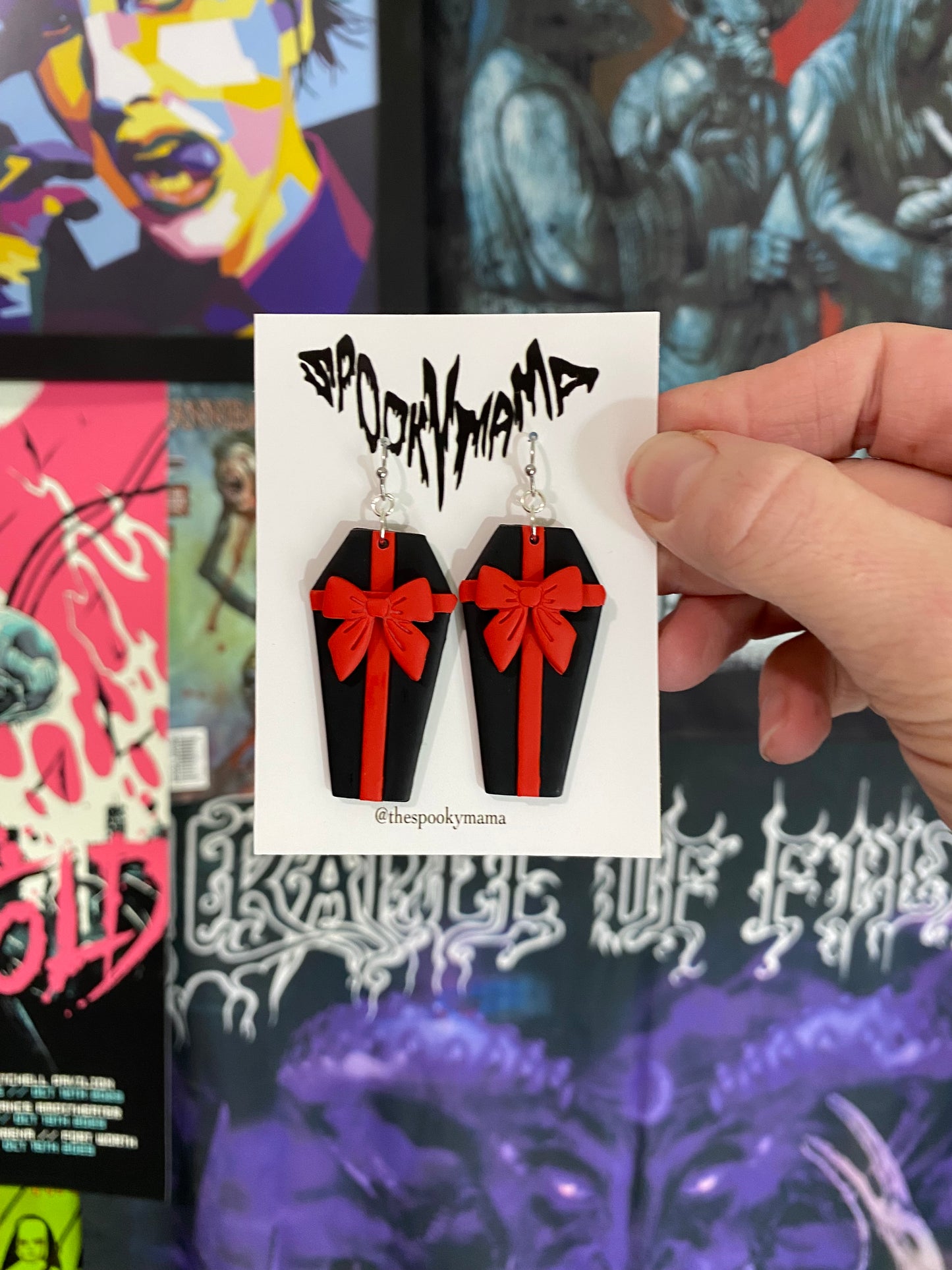 Gift Wrapped Coffin Earrings