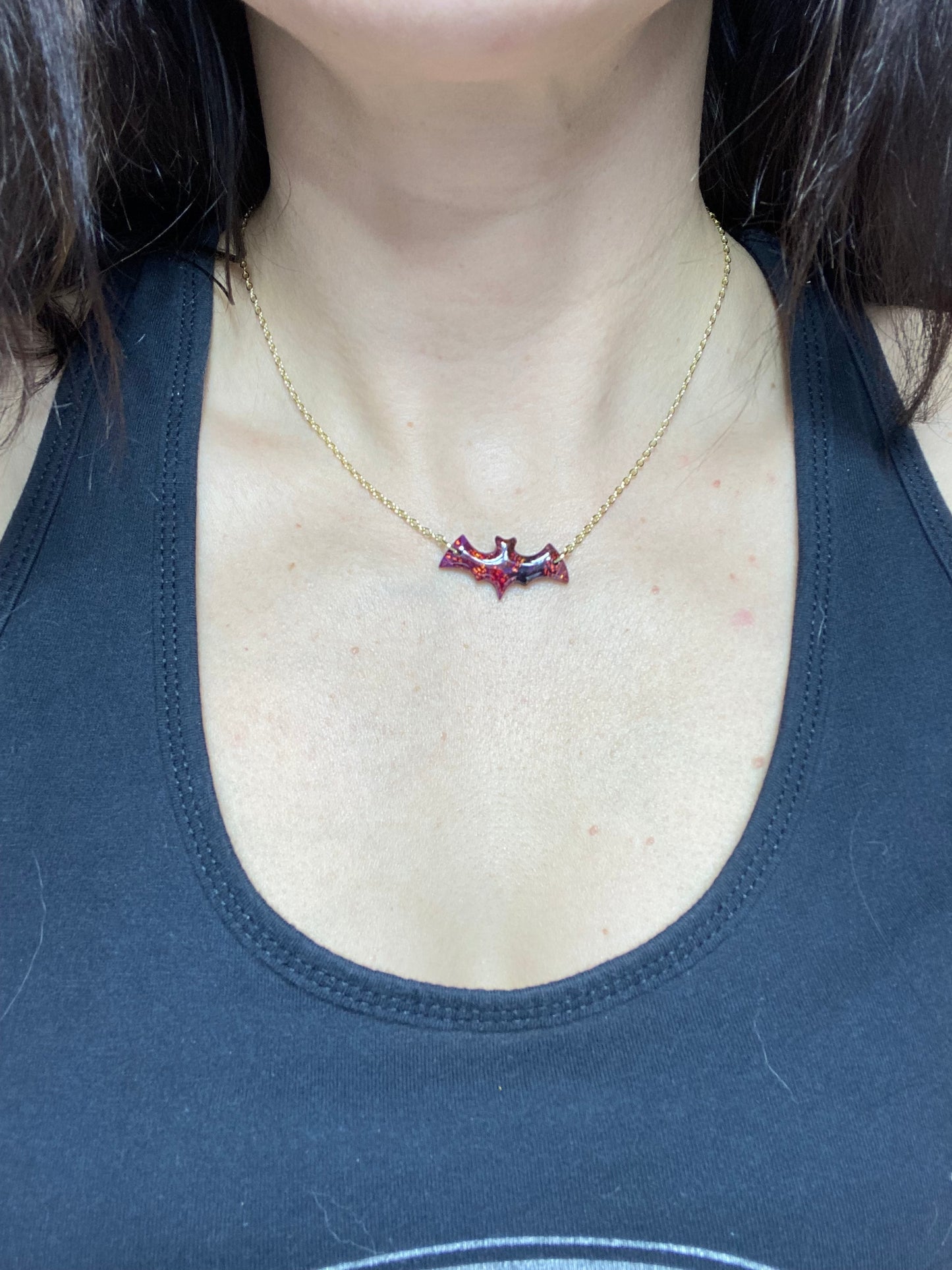 Autumn Bat Necklace