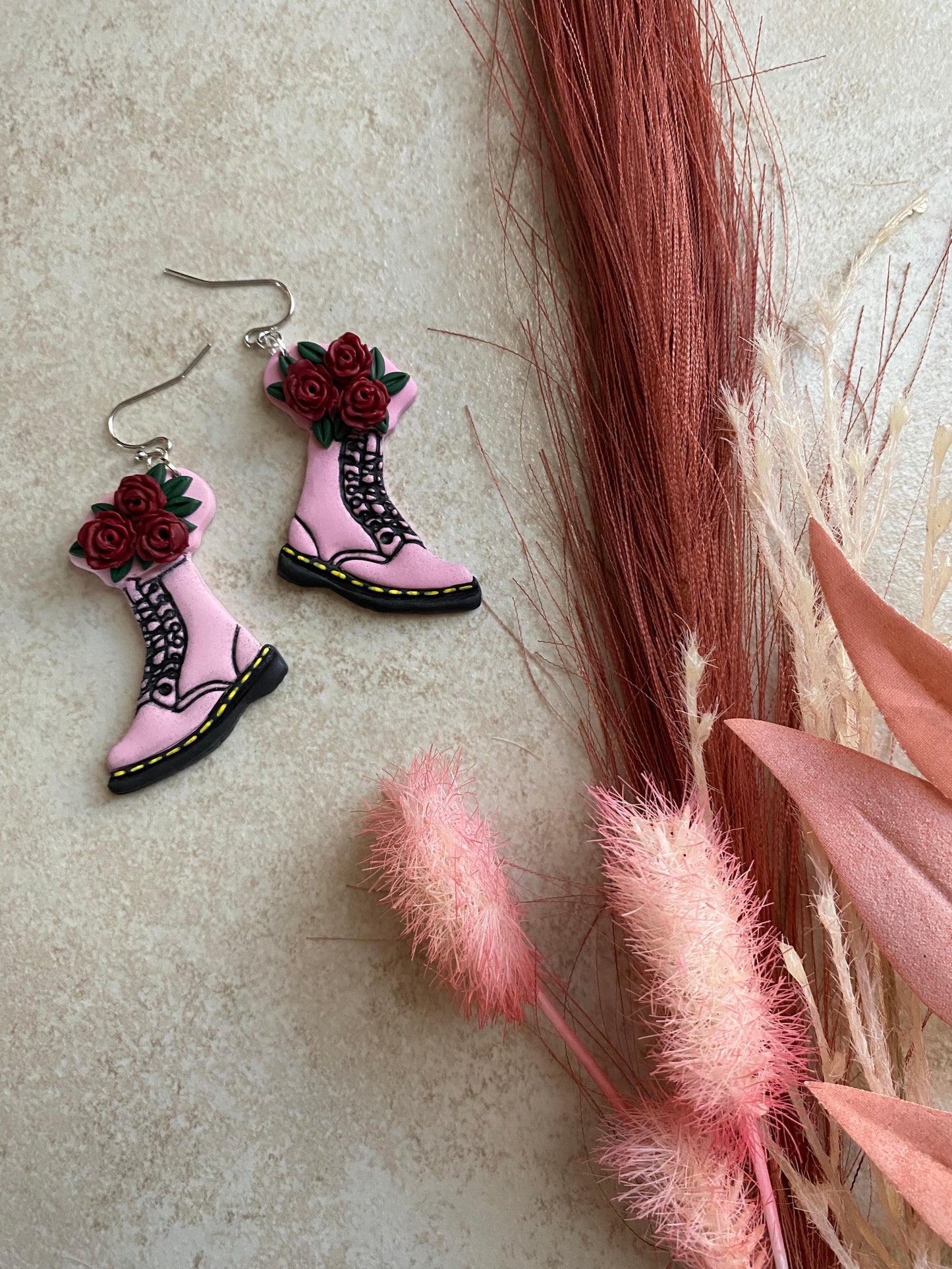 Rose Bouquet Boot Earrings